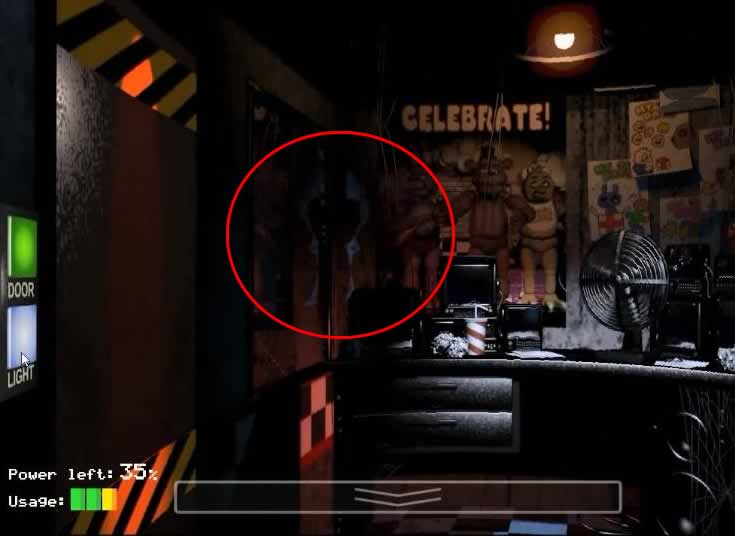 A sombra de Bonnie de Five Nights at Freddy's