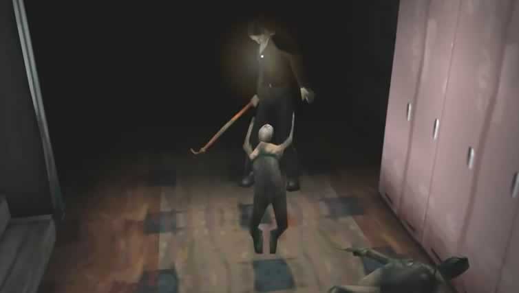 Harry enfrenta pequenas criaturas na escola de Silent Hill 1