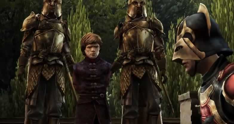 Tyrion sendo preso pela morte de Joffrey em Game Of Thrones da Telltale