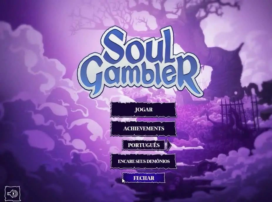 menu principal de Soul Gambler
