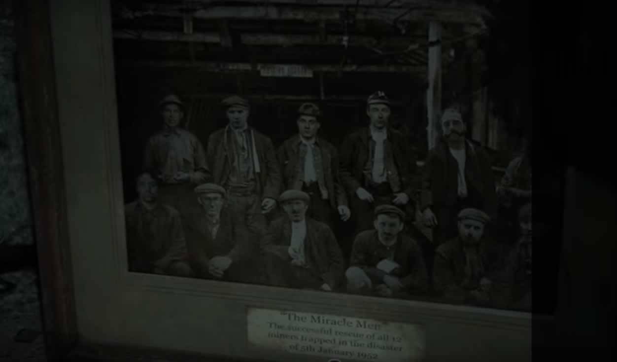 Foto dos 12 mineradores sobreviventes de Until Dawn