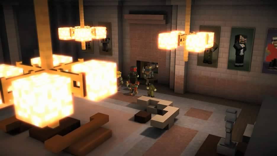 Minecraft Sotry Mode sala dos quadros
