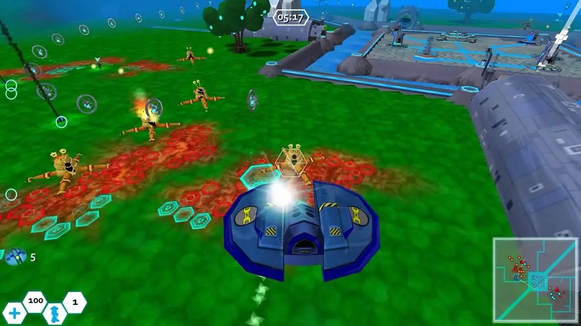 Imagens da gameplay de Bit Shifter jogo de eliminar virus
