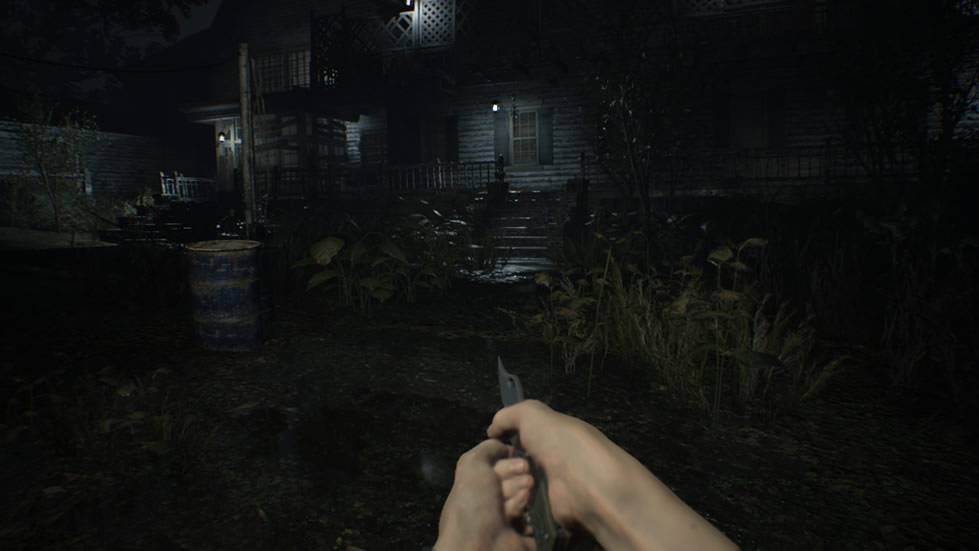Ataque de investida com canivete no Resident Evil 7 Biohazard