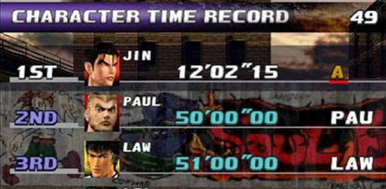 Tekken 3 tela de recordes