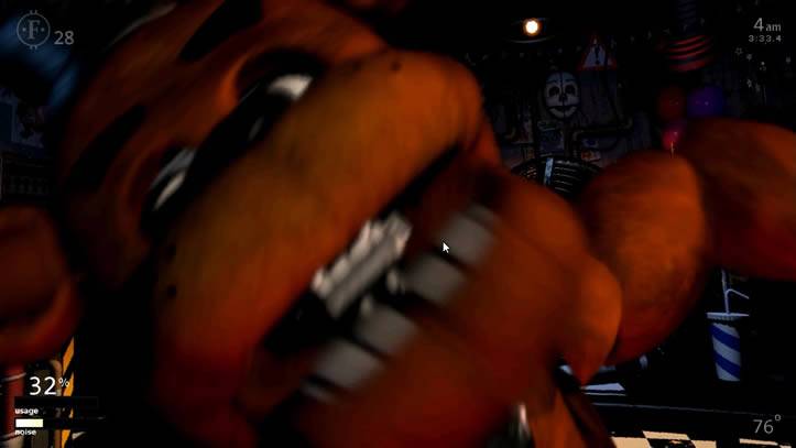 Toy Freddy atacando com jumpscare UCN
