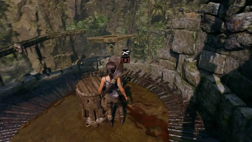 Liberando a água para o mecanismo para a ponte de Shadow of the Tomb Raider