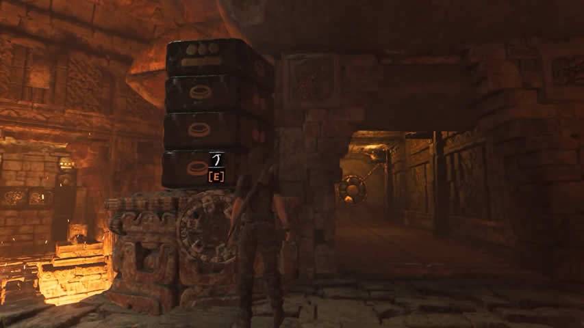 Puzzle dos pilares com símbolos - Shadow of the Tomb Raider
