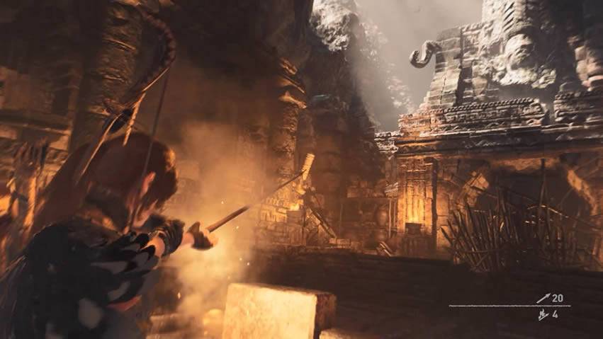 Alavanca de óleo Provação da Serpente em Shadow of the Tomb Raider