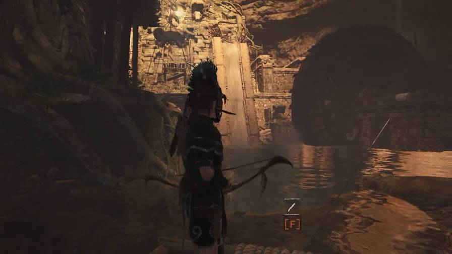 Jangada presa em carretel de corda Shadow of the Tomb Raider