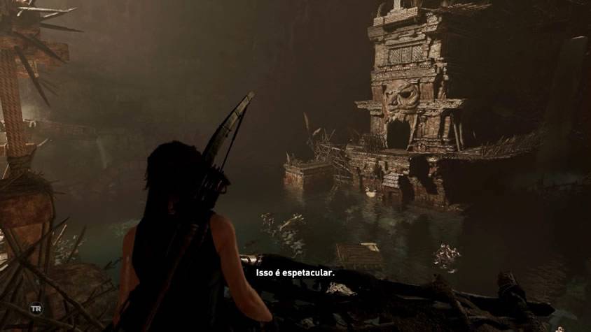 Tumba da roda de água e piranhas em Shadow of the Tomb Raider