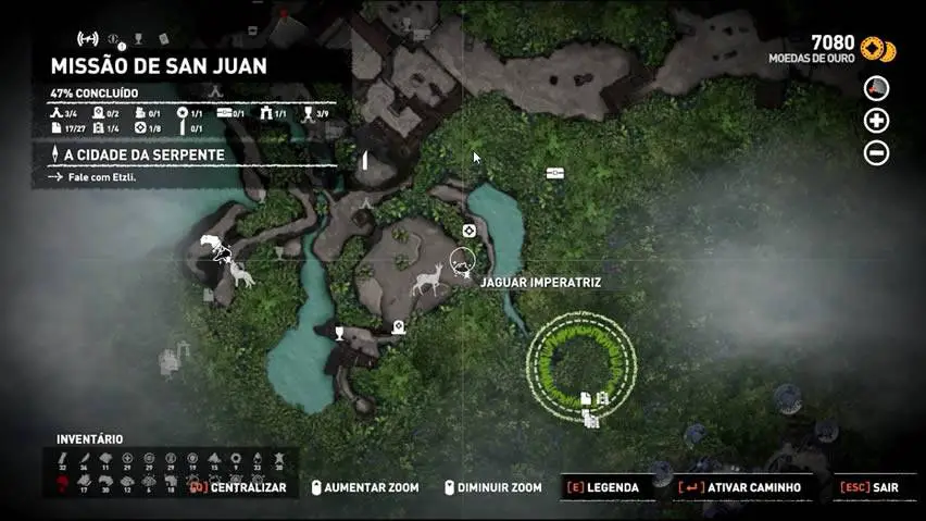 Tumba da árvore San Juan mapa em Shadow of the Tomb Raider