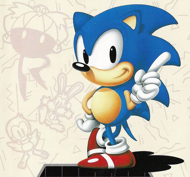Sonic em sua pose comum