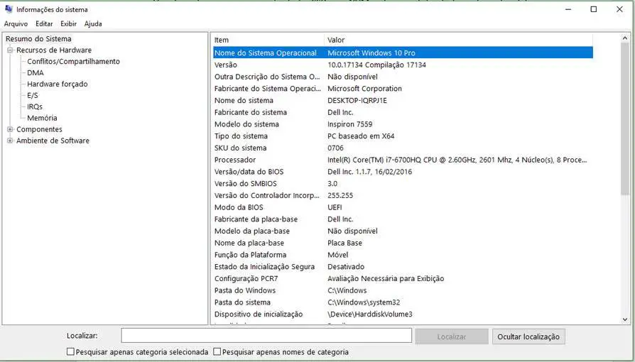 Informações do meu notebook gamer compatível com SSD M2 2280
