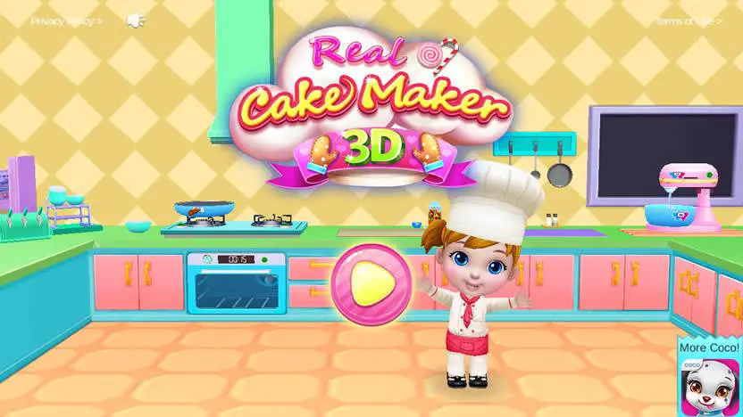 Jogo de fazer bolos Real Cake Maker 3D
