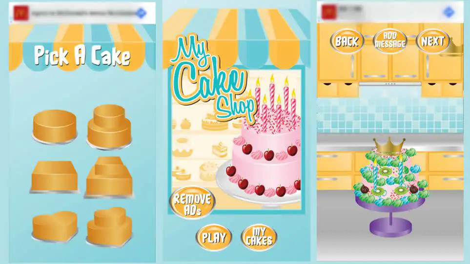 My cake shop game de criar bolo