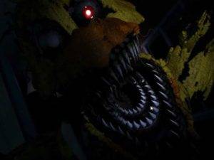 Nightmare Chica atacando em Five Nights at Freddy’s 4