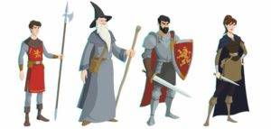 4 personagens do jogo Sword Legacy Omen