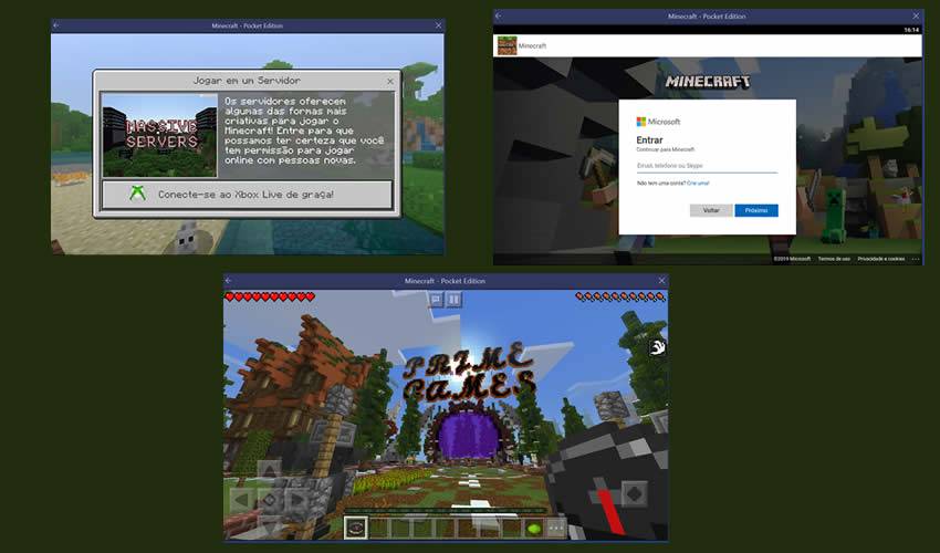 Entrando na conta Xbox Live para jogar Minecraft Pocket Edition online