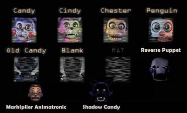 Five night's at candy's personagens