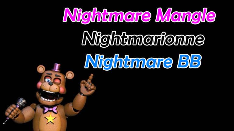 UCN – Dicas para Nightmare Mangle, Nightmarionne e Nightmare BB