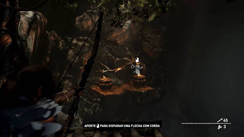 Saindo da tumba da árvore da vida em Shadow of the Tomb Raider